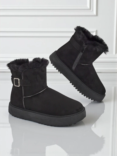 Royalfashion Women's Winter Crest Short Snow Boots