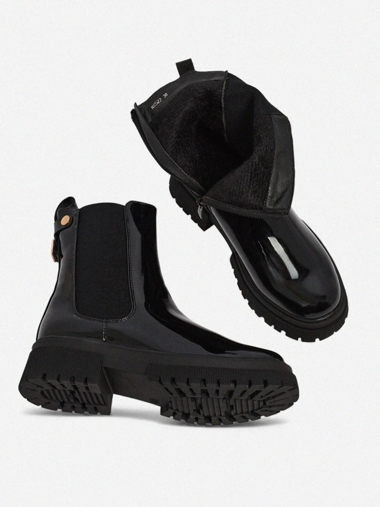 Patent Eco-Leather Women's Ankle Boots Calebi