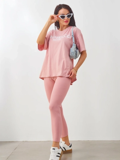 Royalfashion Cotton women's set with short sleeves and leggings