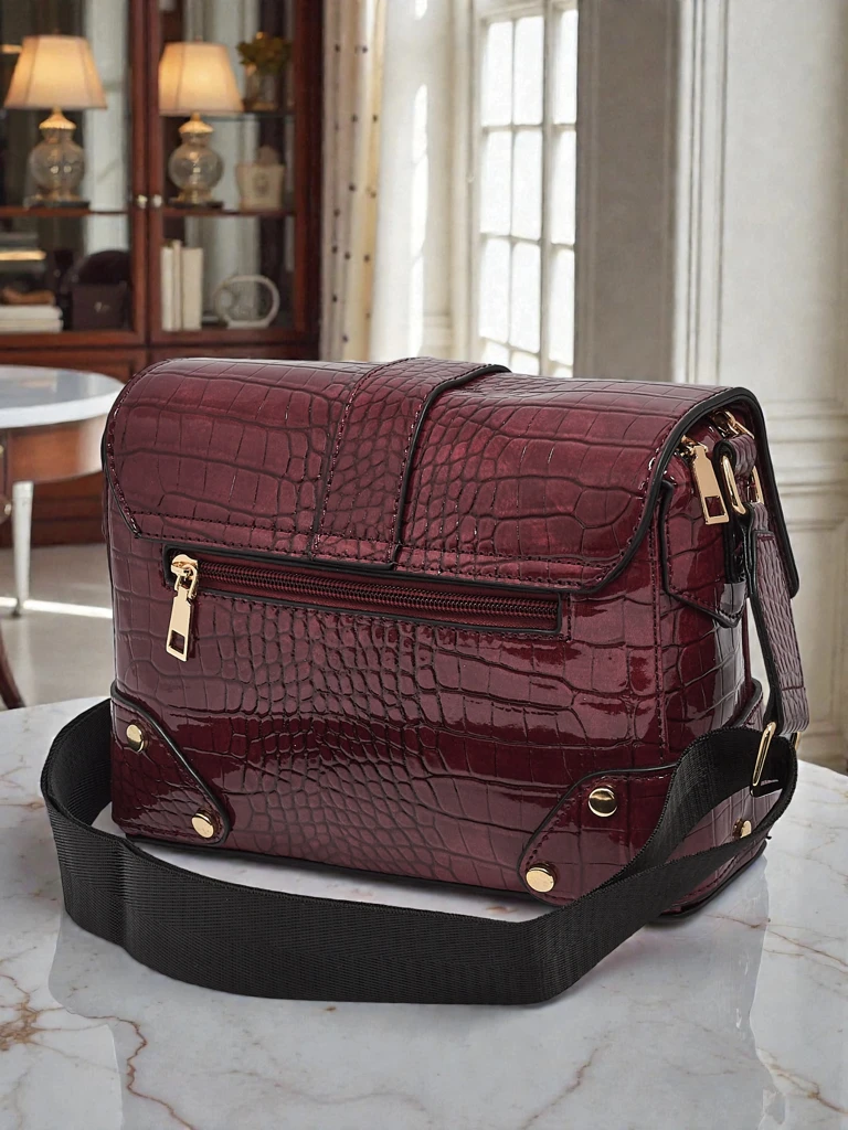 Cassandra Women's Handbag Burgundy Ecological Leather