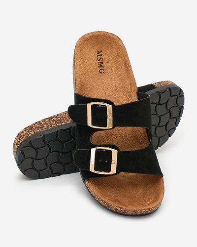 Naiste plätud Letitia mustad, seemisnahast, madal konts, Itaalia disain