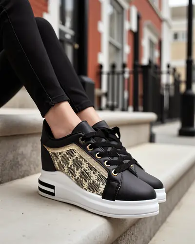 Royalfashion Women's sports shoes with hidden wedge Jesioo