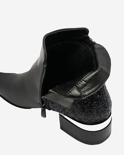 Royalfashion Black women's boots with brocade Brosec