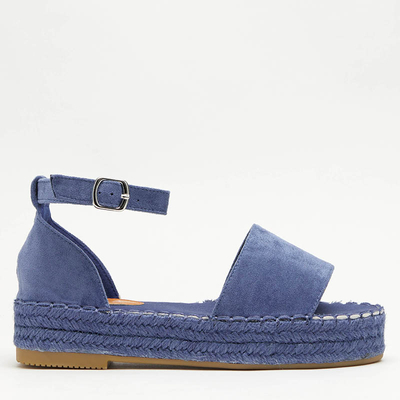 Blue women's platform sandals Sitra - Footwear