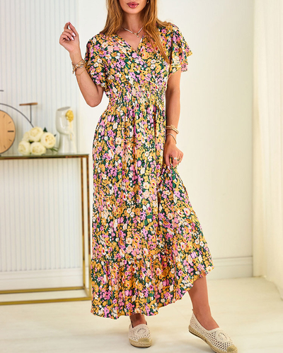 Royalfashion Naiste lilleline midi-kleit