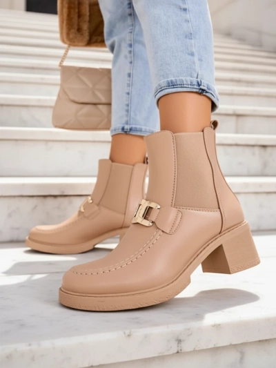 Royalfashion Women's ankle boots with low heel Ewios