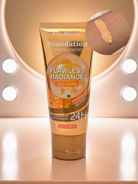 Kiss Beauty jumestuskreem kollageenseerumiga – valgustpeegeldav 24H