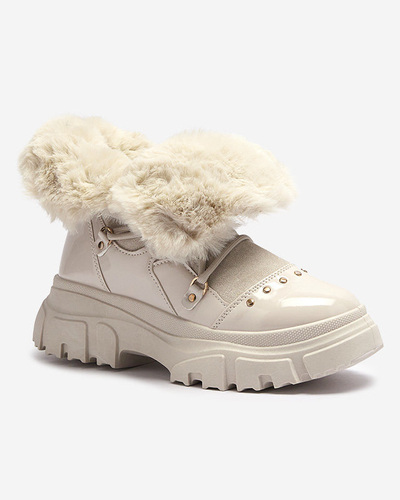 Beežid naiste pitsiga lumesaapad Fentes- Jalatsid