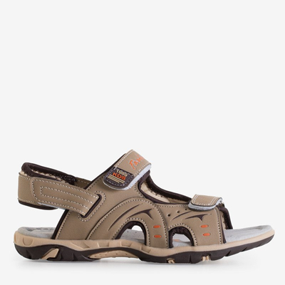 Beige children's sandals with Velcro Roser - Footwear
