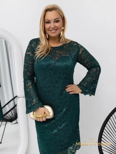 Women's Lace Midi Dress with Wide Sleeves Kiss Star