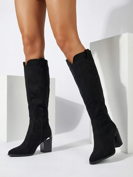 Women's Eco-Suede Stiletto Heel Boots Ferrevi