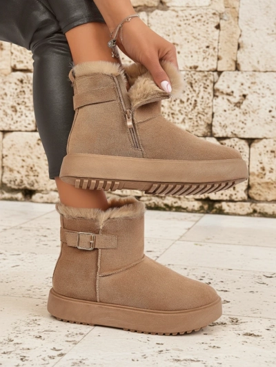 Royalfashion Women's Winter Crest Short Snow Boots