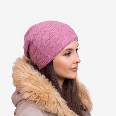 Tumeroosa soe naiste kahekihiline müts - Aksessuaarid