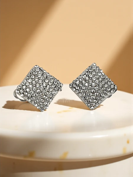 Royalfashion Women's Clip-on Earrings with Cubic Zirconia