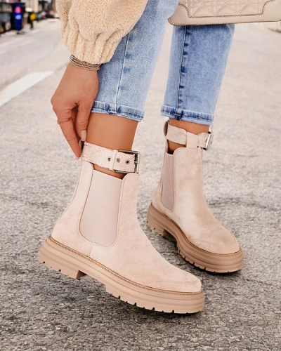 Royalfashion Women's ankle boots with decorative strap Ozzoas