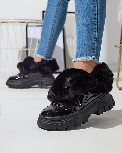 Mustad naiste pitsiga lumesaapad Fentes- Jalatsid