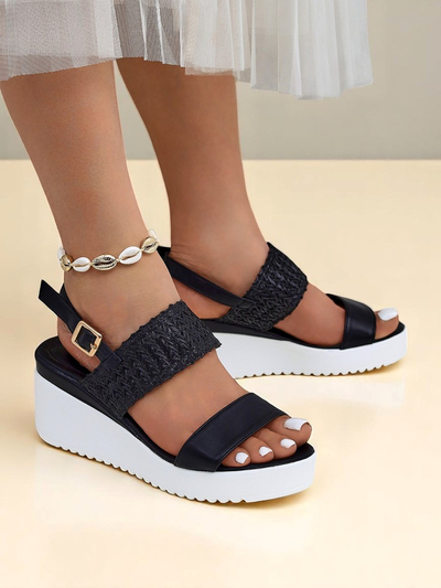 Royalfashion Cassia Nero wedge sandals - comfort and style for summer