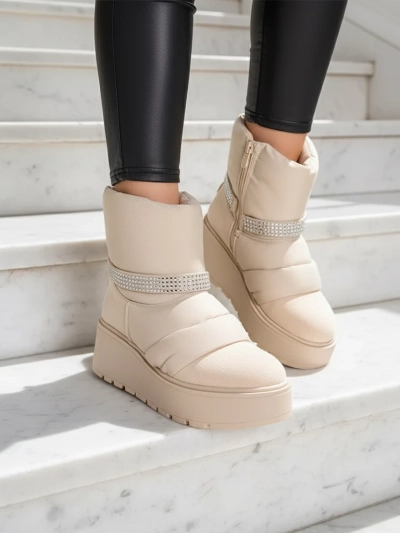 Royalfashion Women's Wedge Snow Boots Renosi