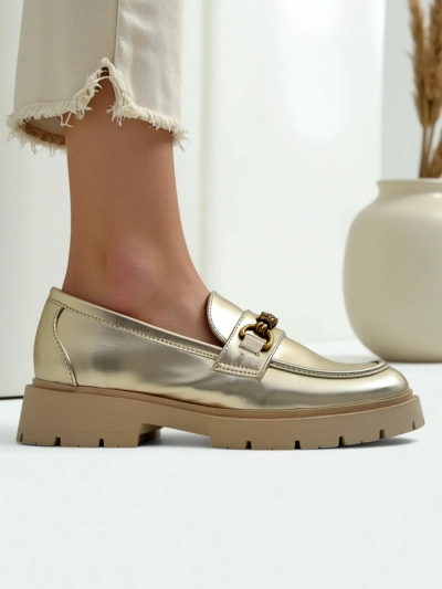 Royalfashion Women's moccasins gold-plated Goldlove