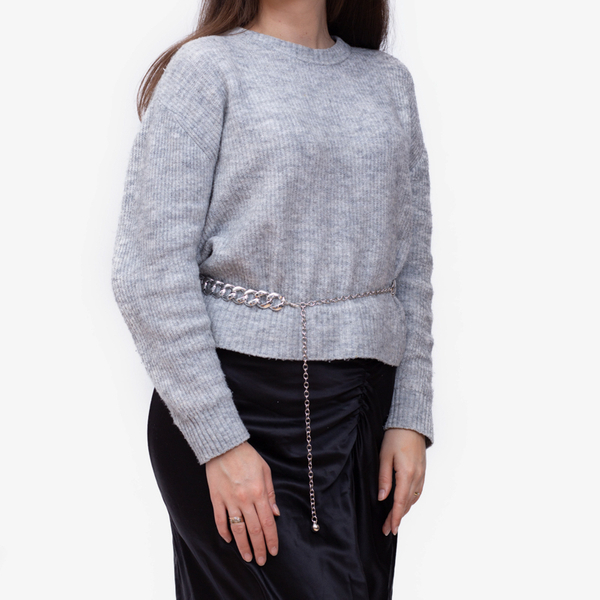 Decorative silver chain belt - Accessories