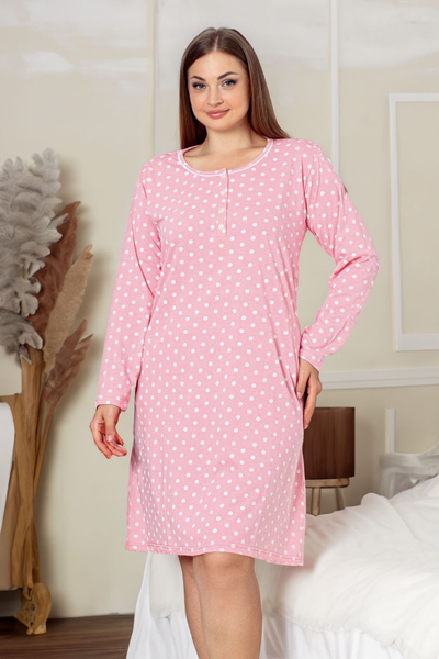 Royalfashion Womebr's Nightshirt in Polka Dots PLUS SIZE