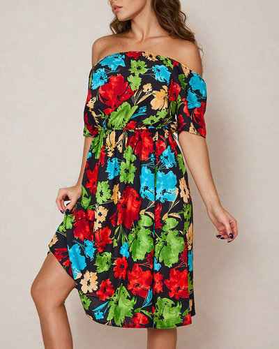 Royalfashion Patterned women's mini dress a'la hiszpanka