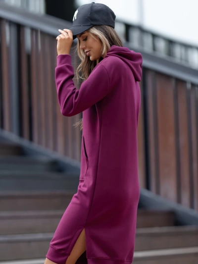 Royalfashion Viscose Sweatshirt Dress with Hood