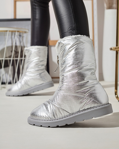 Серебристая женская обувь a'la snow boots Tirigga- Footwear