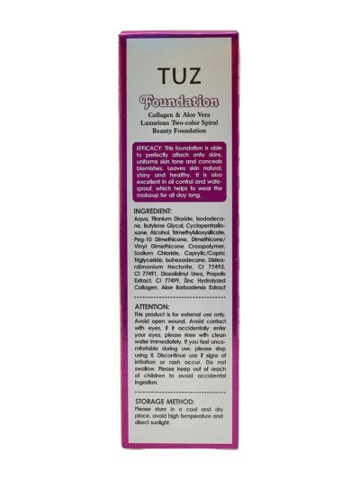 Moisturizing two-tone face foundation with collagen Beige