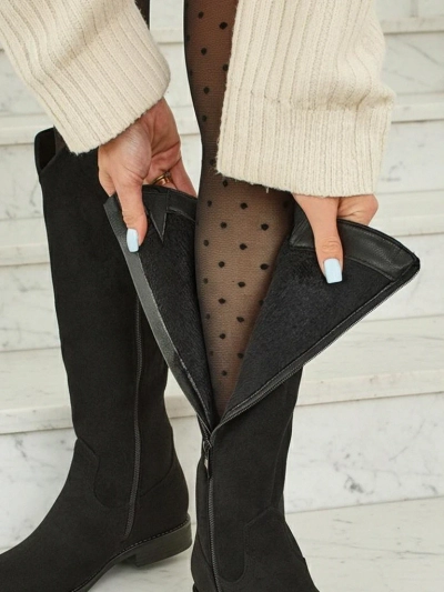 Women's Eco-Suede Heeled Boots Zamerre