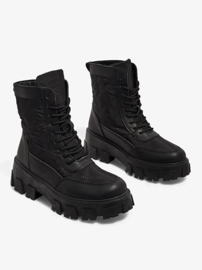 Eco-leather lace-up women's ankle boots Solvi