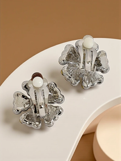 Royalfashion Женские серьги-клипсы с цирконами