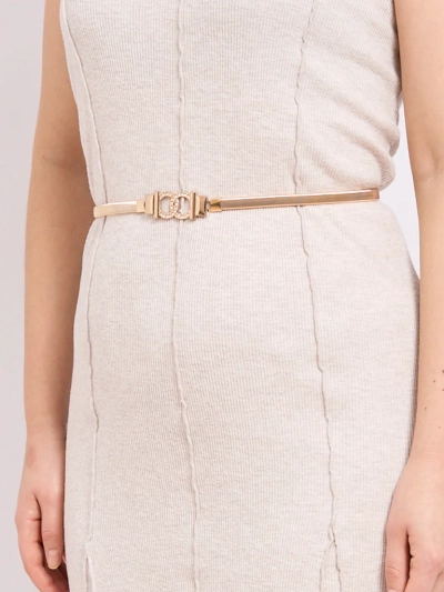 Aurelia Roma – Gold thin metal women's belt with decorative buckle