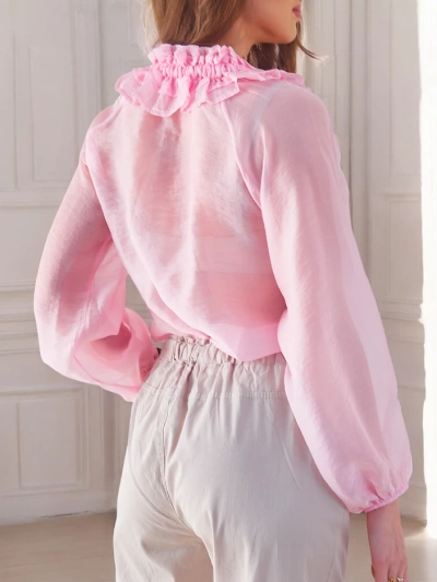 Royalfashion Läbipaistev Naiste Särk Dekoratiivse Kraega