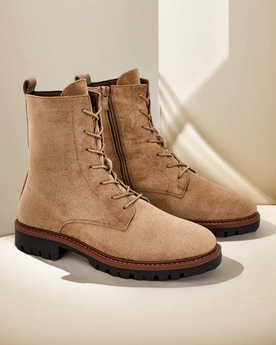 Женские ботильоны на шнуровке Royalfashion Gosop