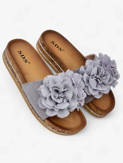 Royalfashion Women's flip-flops with flowers Focce