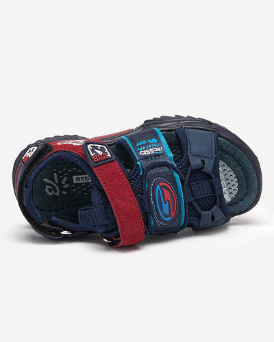 Meresinine ja bordoopunased poiste sandaalid Velcro Roser-Footwear'iga