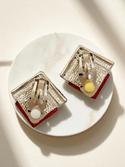 Royalfashion Женские серьги-клипсы с кристаллом и цирконием