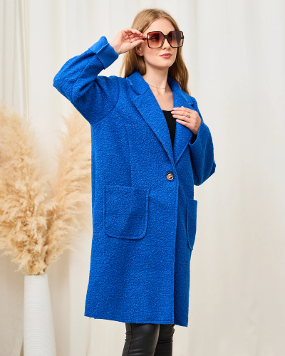 Royalfashion Cobalt sheepskin women's coat