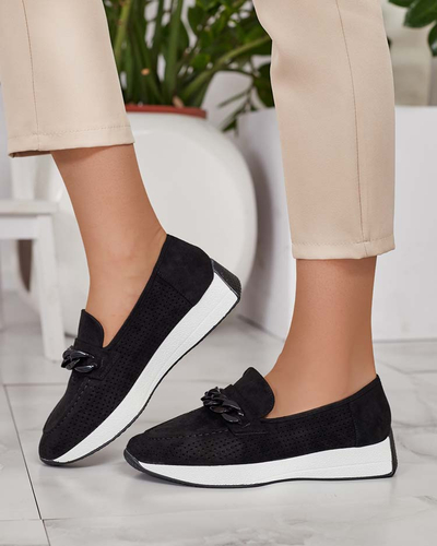 Royalfashion Läbipaistvad naiste mokassinad ketiga Isolla