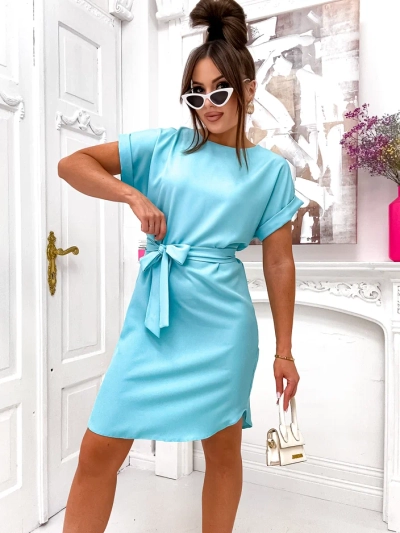 Royalfashion Women's dress with a waist tie