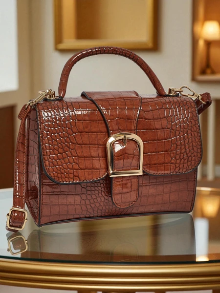 Lakitud väike naiste ökonahast käekott Orlina