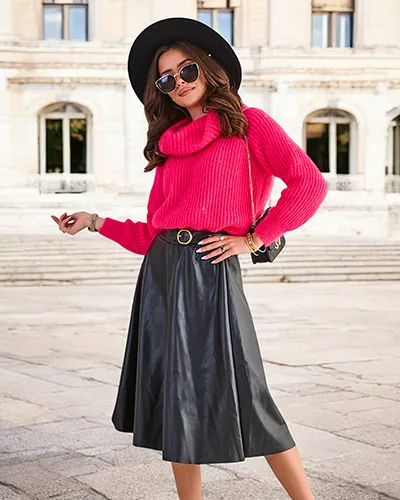 Royalfashion Kvinner sin mellomlang skjørt