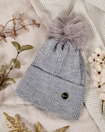Royalfashion Kvinnor vintrar hatt med pompom