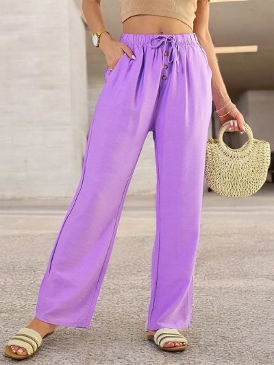 Royalfashion Women's wide fabric pants