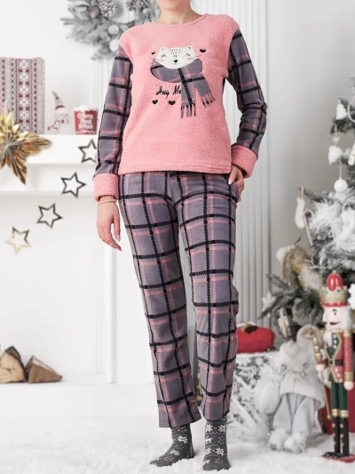Royalfashion Women's checkered pajamas