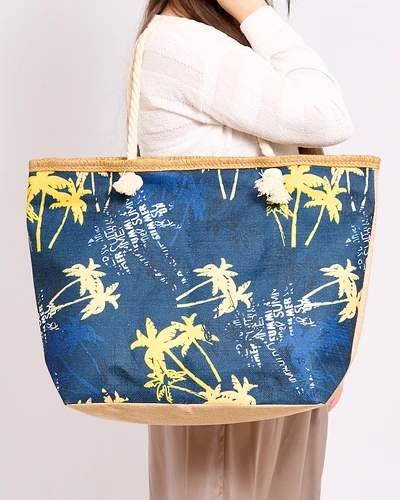 Royalfashion Large fabric bag with print