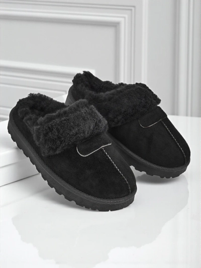 Women's Short Faux Fur Snow Boots Velour Fang