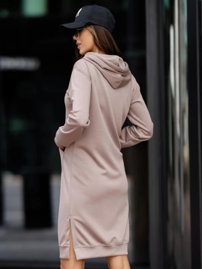 Royalfashion Viscose Sweatshirt Dress with Hood
