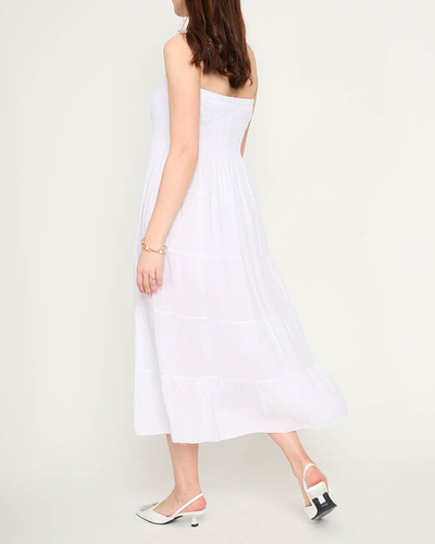 White PLUS SIZE midi dress - Clothing